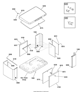 Part Location Diagram of 318233GS Briggs and Stratton Roof